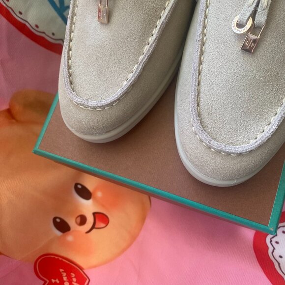 Loro Piana Summer Leather Women's Loafers - Picture 4 of 8